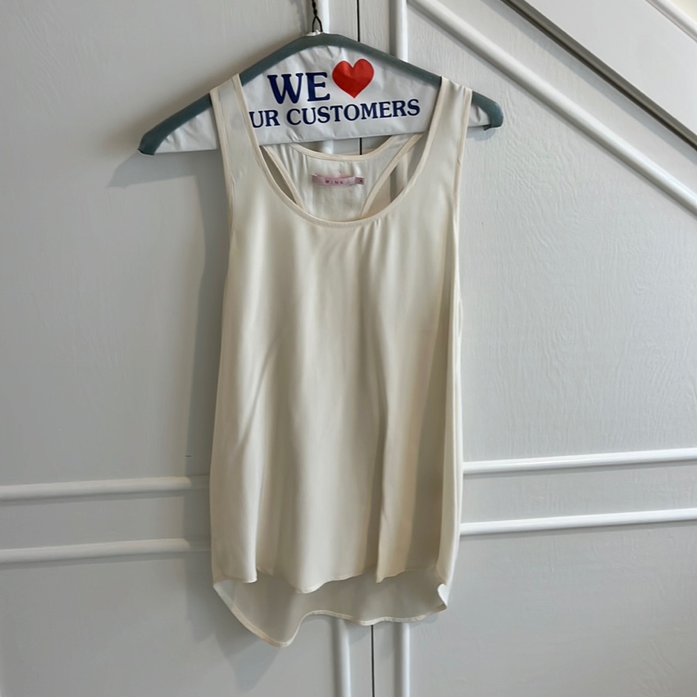 Wink size small silk cream top
